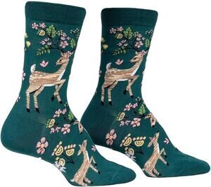 Sock It To Me Spring Awakening Crew Sock Reindeer Reinforced W5-10 M3.5-8.5 NWT